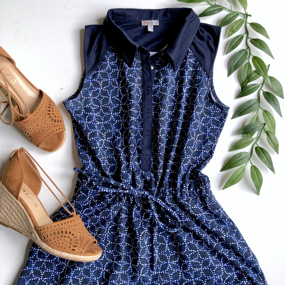 Talbots Dresses & Skirts - 🔹Talbots Navy Sleeveless Polo Style Dress